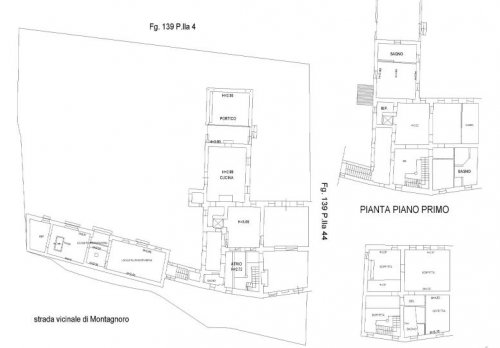 Planimetria Villa su tre livelli con ampia area esterna