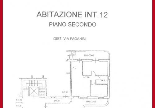 Planimetria Appartamento in Via Paganini, Mentana