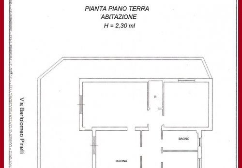 Planimetria Appartamento Via Bartolomeo Pinelli, Civitavecchia