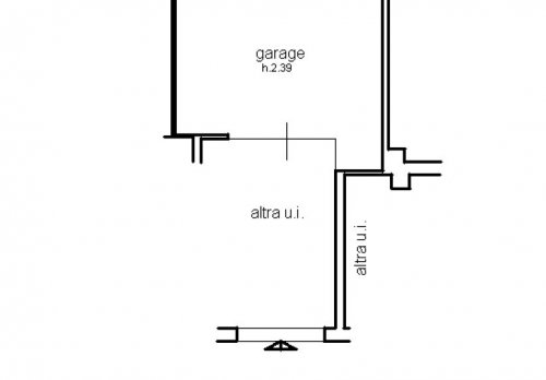 Planimetria Appartamento al primo piano con resede e garage