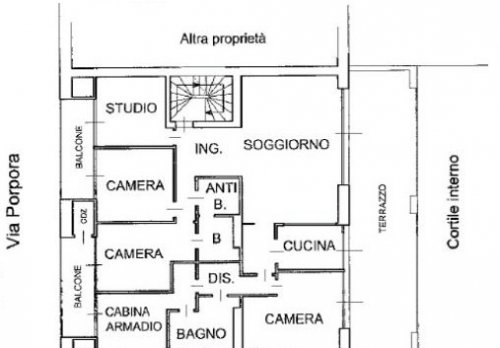 Planimetria Appartamento - VIA PORPORA 40