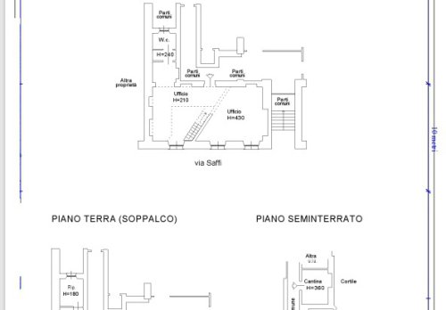 Planimetria Ufficio in vendita in via Aurelio Saffi