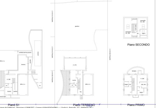 Planimetria Complesso immobiliare con piscina e spazio esterno
