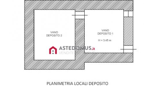 Planimetria Appartamento al piano primo con due locali deposito