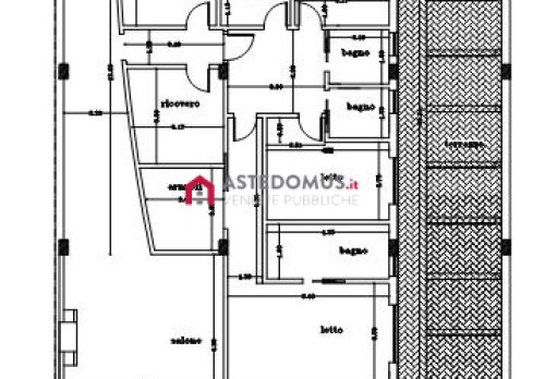 Planimetria Appartamento di ampia metratura con balconi e terrazzi