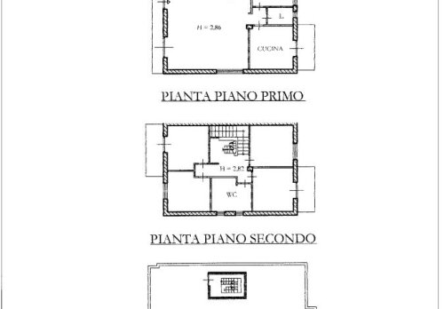 Planimetria Unità immobiliare su due livelli con terrazzo di copertura