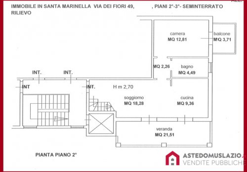 Planimetria Appartamento Via dei Fiori, Santa Marinella