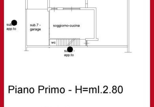 Planimetria Villetta in loc Colle Cocchino, Anzio