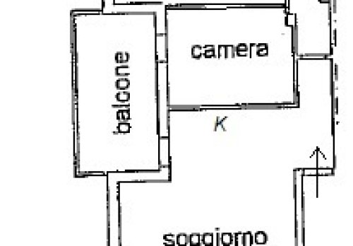 Planimetria Ampio trilocale con terrazzo vivibile e garage a 500 metri dal mare