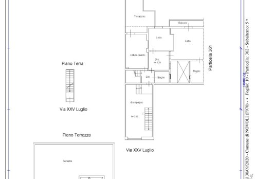 Planimetria Novoli (Le) - Salento, Italy - Appartamento al primo piano con terrazzino, garage ed area solare.