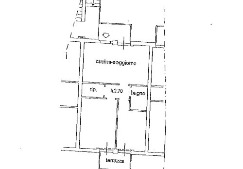 Planimetria Appartamento arredato con garage 60 mq