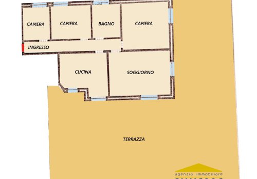 Planimetria Appartamento con ampia terrazza di 170mq