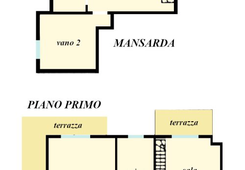 Planimetria Appartamento con garage in vendita a Marina di Massa