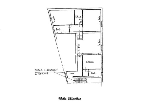 Planimetria ampio appartamento in zona semicentrale