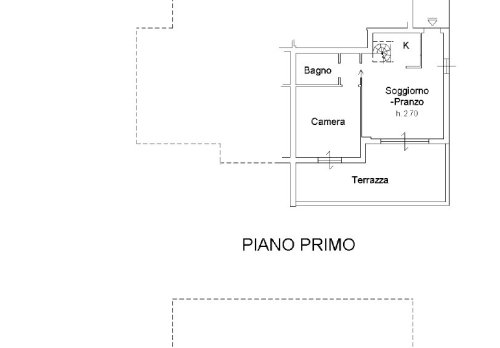 Planimetria Appartamento con mansarda e terrazza panoramica