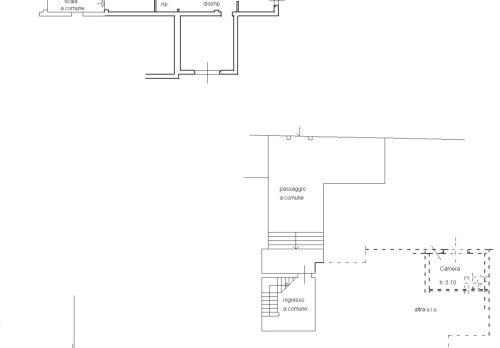Planimetria Appartamento con tre camere e garage