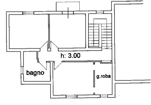 Planimetria terratetto con 3 lati liberi e ampio resede