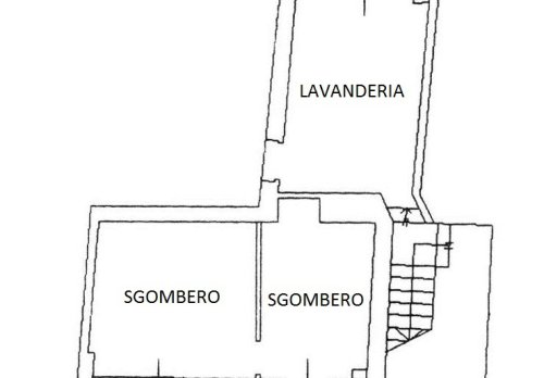 Planimetria Porzione di casa con balcone, box e cantina 