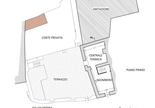 Planimetria Casa indipendente con terrazzo e cortile privato