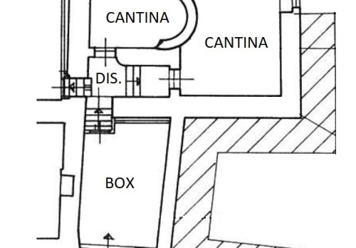 Planimetria Casa indipendente con box ed orto privato