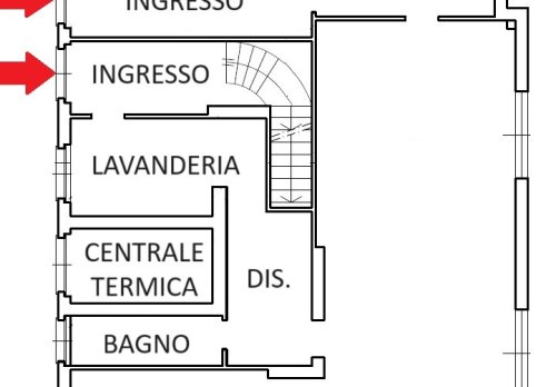 Planimetria Villa singola con terrazzo, balcone ed ampia autorimessa