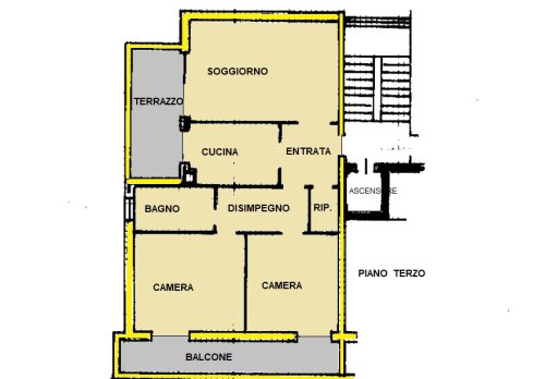 Planimetria A312 Appartamento con terrazzo
