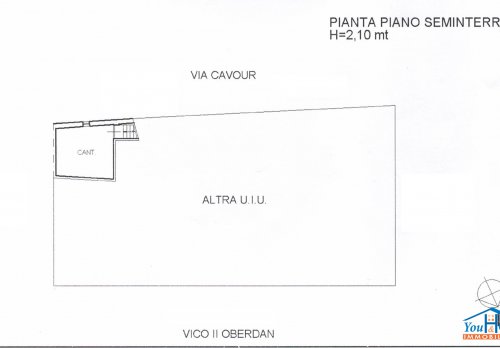 Planimetria Appartamento 3 vani accessori e terrazzo a Carbonara