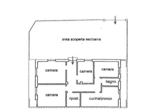 Planimetria Appartamento di mq 100 con giardino