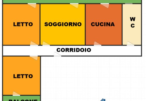 Planimetria Intero Stabile con Giardino, Terrazzo e Garage