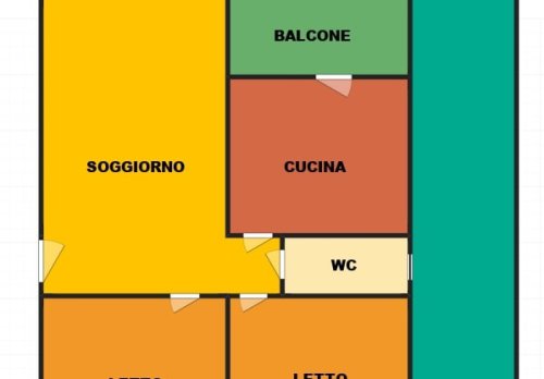 Planimetria Porzione di bifamiliare con Giardino/Patio,Terrazzo e Tavernetta