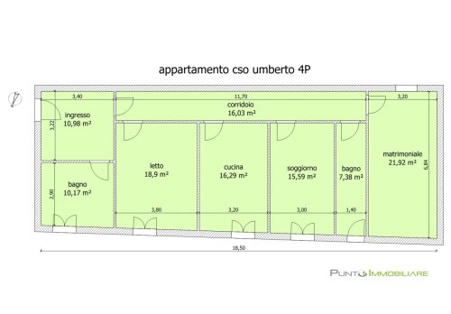 Planimetria centralissimo ed ampio appartamento