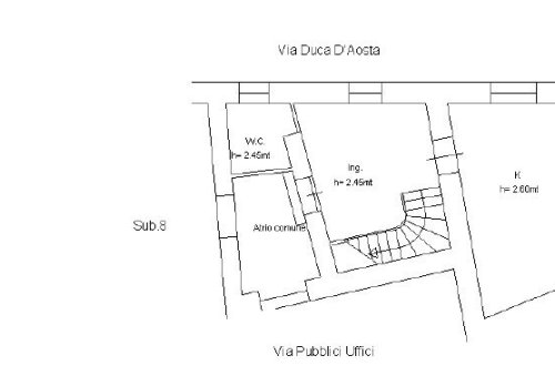 Planimetria Appartamento multilivello Camerota, di 165mq con terrazzo