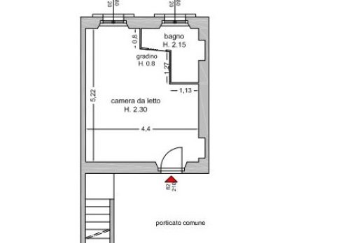 Planimetria Appartamento - Via Giuseppe Garibaldi 40
