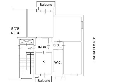 Planimetria Appartamento - VIA FRANCESCO CILEA 100