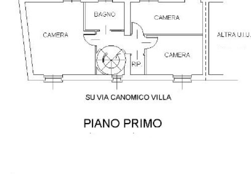 Planimetria Abitazione di tipo economico - Via Villa Canonico 14