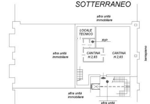 Planimetria Laboratori per arti e mestieri - via Lodovico il Moro, 35