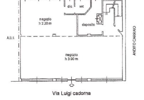 Planimetria Negozio - Via Cadorna, 11