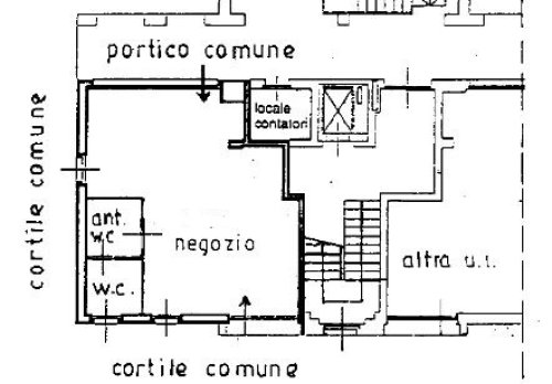 Planimetria Negozi, Botteghe - via Silvio Pellico n. 14